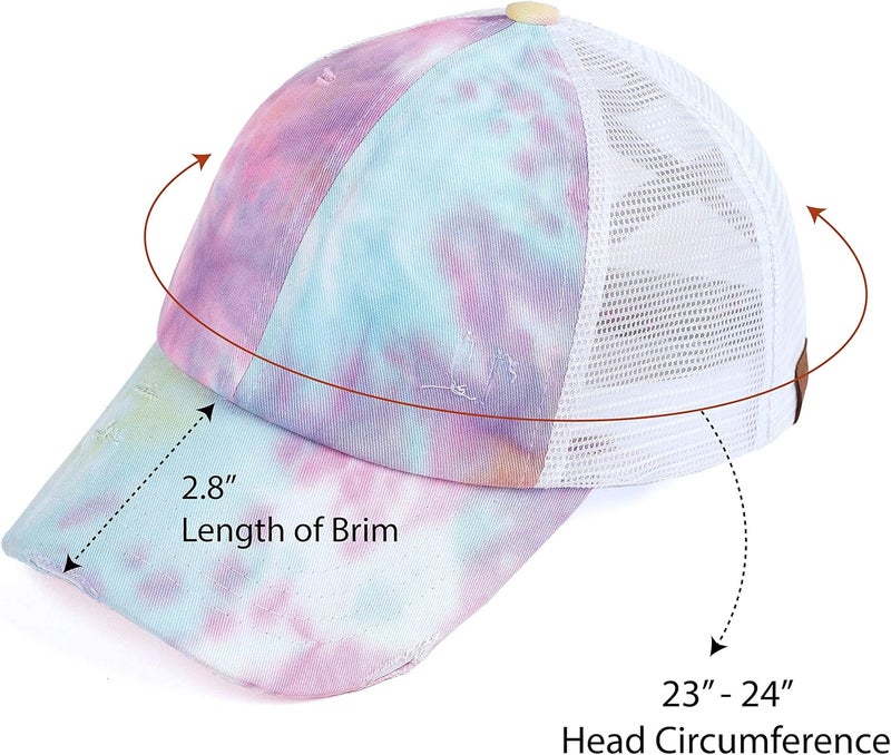 Cc Ponycap Messy High Bun Ponytail Adjustable Glitter Mesh Trucker Baseball Cap - Image 4