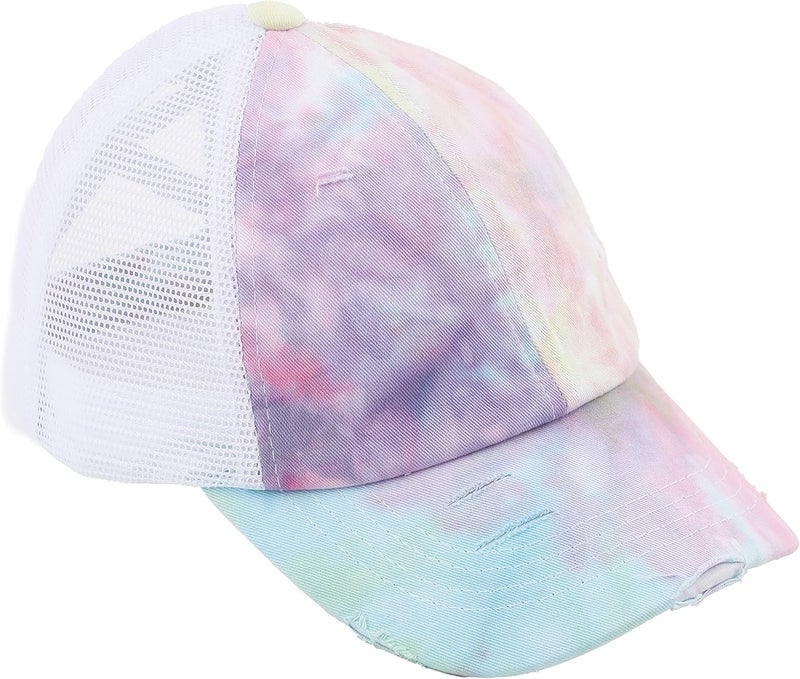 Cc Ponycap Messy High Bun Ponytail Adjustable Glitter Mesh Trucker Baseball Cap - Image 2