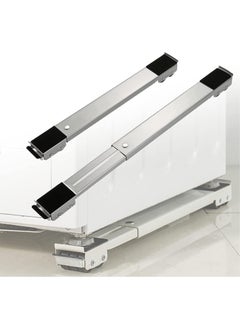 2 Pieces Adjustable Washing Machine Pedestals Frame  Drum Washing Machine Refrigerator Mobile Base  Multifunction Washing Machine Base Stand Movably Adjustable