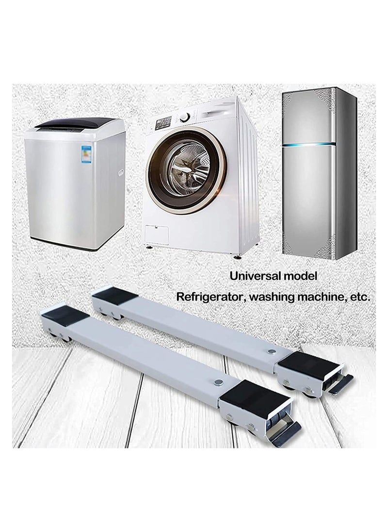 ELTRAZONE 2 Pieces Adjustable Washing Machine Pedestals Frame  Drum Washing Machine Refrigerator Mobile Base  Multifunction Washing Machine Base Stand Movably Adjustable  - Image 5