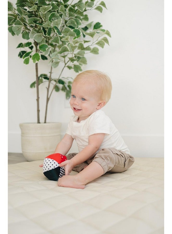 Genius Baby Toys Genius Baby Toys Soft Plush Ball for Baby in High Contrast Colors Black, White, Red - Jingle Bell Chime Sound - 4" Diameter is Perfect Size for Small Hands - Image 5
