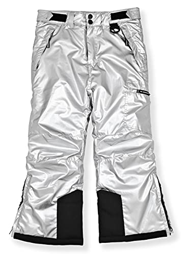 Arctic Quest Insulated Ski and Snow Pants for Boys and Girls Water Resistant Trousers for Kids Metallic Silver - Image 1