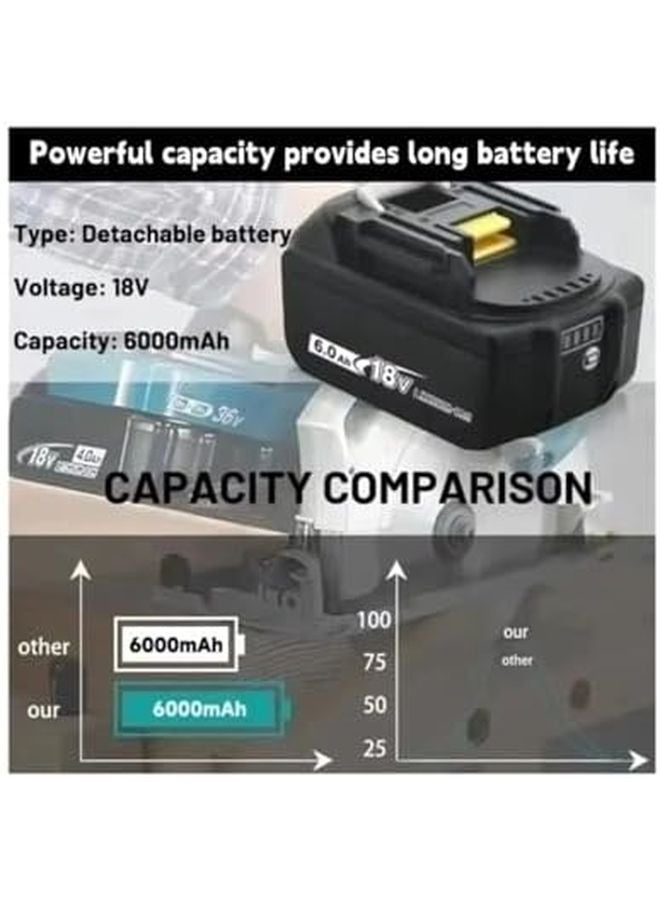 بطارية قابلة للشحن 18 فولت 6.0 أمبير ساعة 6 أمبير ساعة × 1 10C متوافقة مع سلسلة DDF487 LXT400 - Image 4