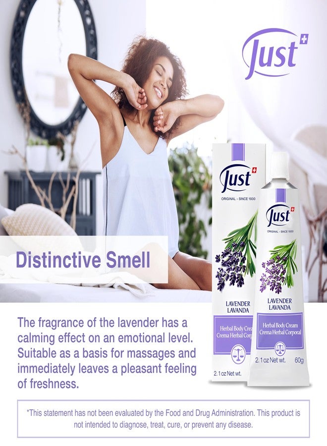 SwissJust Swiss Just Lavender Cream 60g - Herbal Cream with Lavender Oil, Witch Hazel, and Aloe Vera - Eases Discomfort for Burns, Dermatitis, and Itchy Skin - Image 5