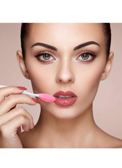 Patelai 24 Pcs Silicone Exfoliating Lip Brush with Container, Double Sided Silicone Lip Scrubber Soft Cleaning Lip Brush Face Cleaning Applicator for Plump Smoother Lip Appearance (Mixed Colors)  - Image 4