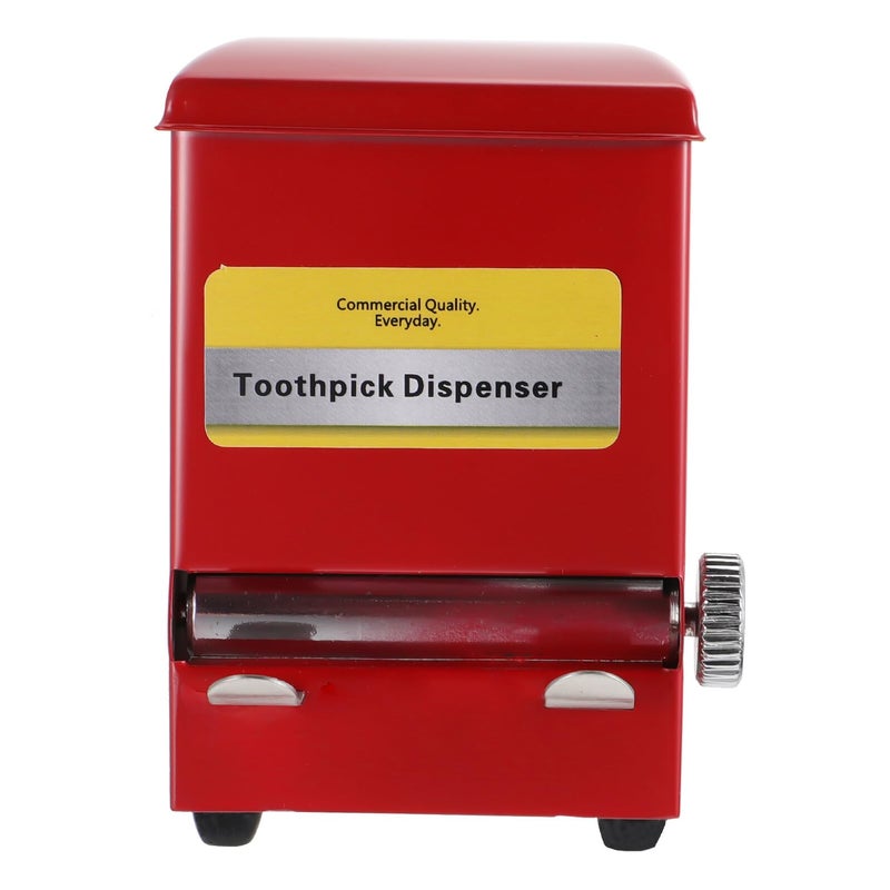 Stainless Steel Toothpick Dispenser Vending Machine Style Holder with Lid - Image 2