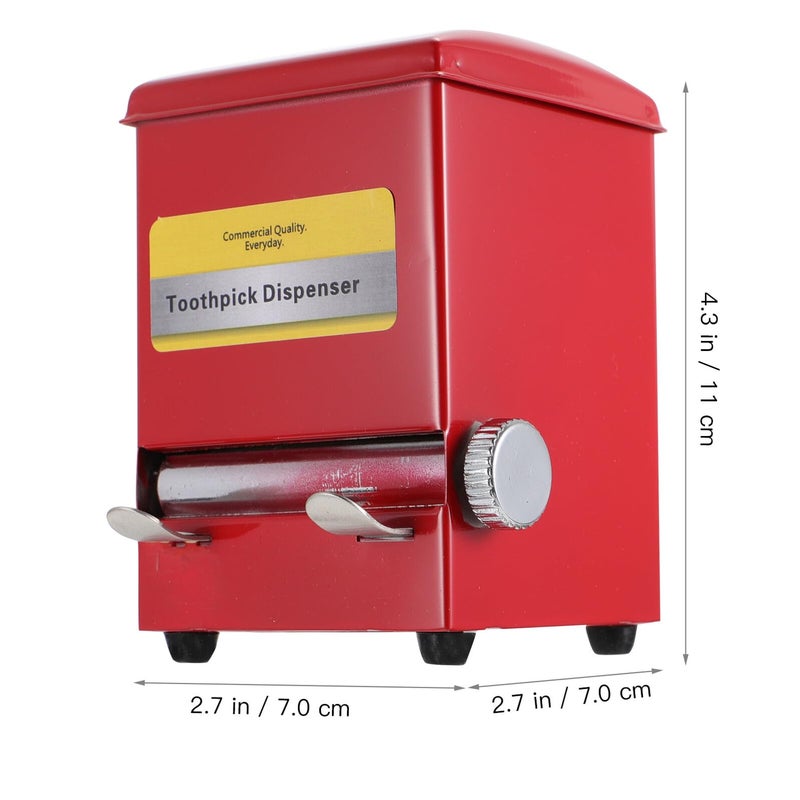Stainless Steel Toothpick Dispenser Vending Machine Style Holder with Lid - Image 3