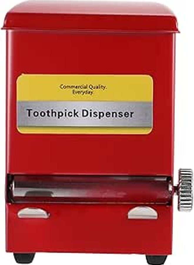 Stainless Steel Toothpick Dispenser Vending Machine Style Holder with Lid - Image 1