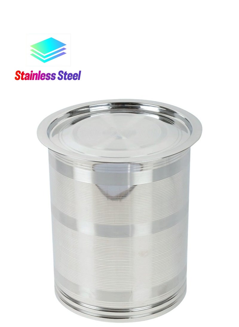 Ayda - Stainless Steel Round Vertical Storge Container 35Liter Pawali - Image 1