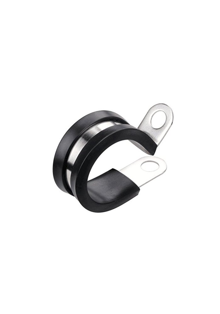 LOKMAN 20 Pack 58 Inch Stainless Steel Cable Clamp Rubber Cushioned Insulated ClampConduit Wire Holder Strap Clips for Tube Pipe or Wire Cord Installation - Image 1