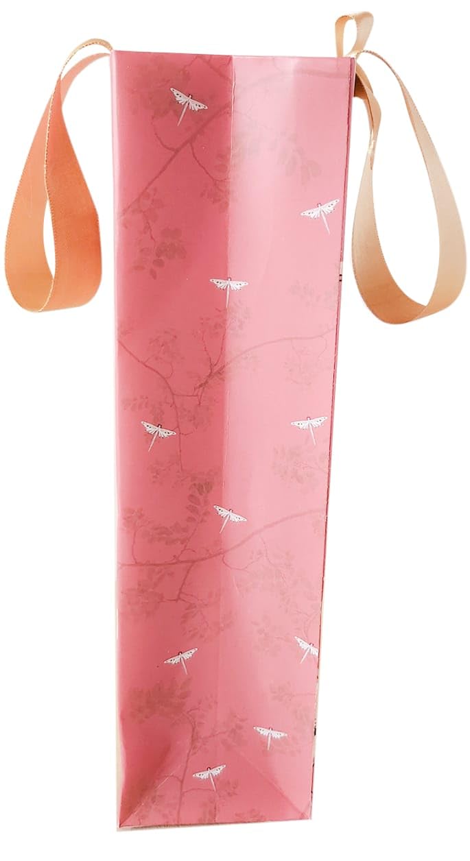 Lotus Trunk Lotus Trunk Luxe Bird Paper Print Wine Bags Box For GiftingPerfect For PartiesDinnersDiwaliFestivalsValentineHousewarmingCorporate GiftingAnniversaryCelebrations PinkPack Of 5  - Image 3
