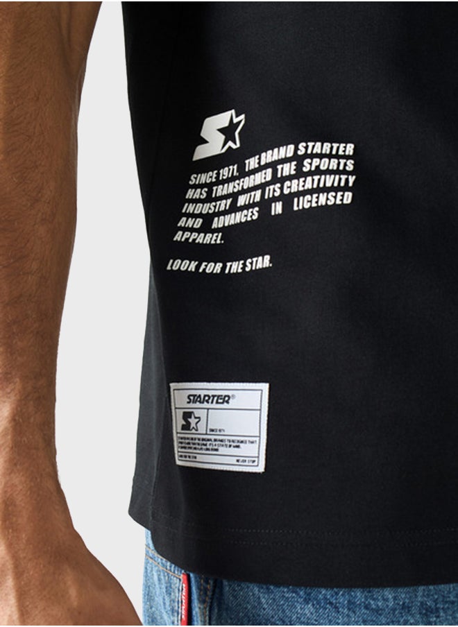 STARTER - Print T-Shirt With Crew Neck - Image 1