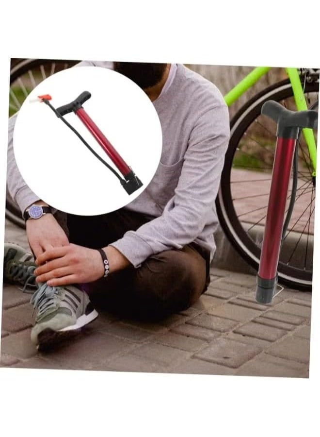 Bike Floor Pump with Pressure Gauge – High-Pressure Bicycle Tire Inflator for Bikes, Sports Balls & Inflatable Equipment, Assorted Colors - Image 3