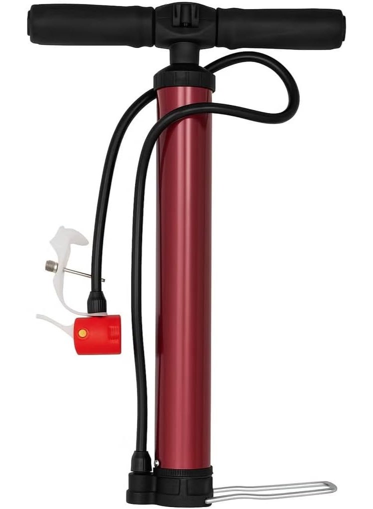 Bike Floor Pump with Pressure Gauge – High-Pressure Bicycle Tire Inflator for Bikes, Sports Balls & Inflatable Equipment, Assorted Colors - Image 1