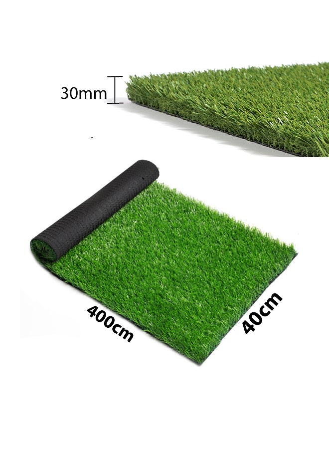 عشب صناعي أخضر 400 سم × 40 سم ارتفاع الشعر 30 مم - Image 1