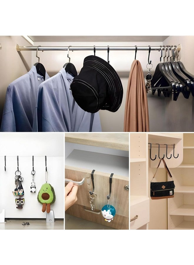 Boniry 4 Pcs Stainless Steel Over-The-Door Hooks - Heavy Duty S-Shaped Hangers for Clothes and Cabinet Organization - No Drilling Needed - Image 5