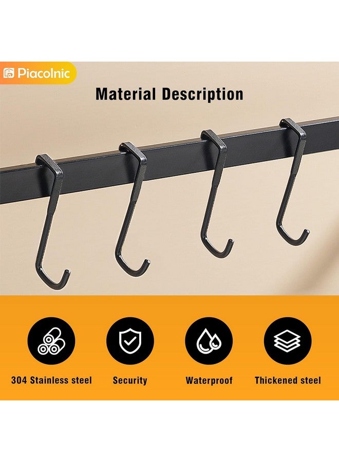 Boniry 4 Pcs Stainless Steel Over-The-Door Hooks - Heavy Duty S-Shaped Hangers for Clothes and Cabinet Organization - No Drilling Needed - Image 3