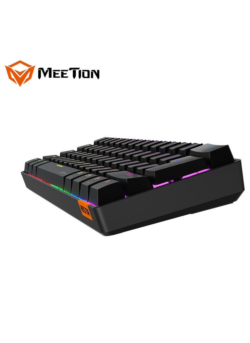 Meetion - MEETION Dual Mode Bluetooth 60 Gaming Keyboard Ergonomic Design, Double Injection Processing, Mechanical Gaming Keyboard MK005BT Black - Image 1