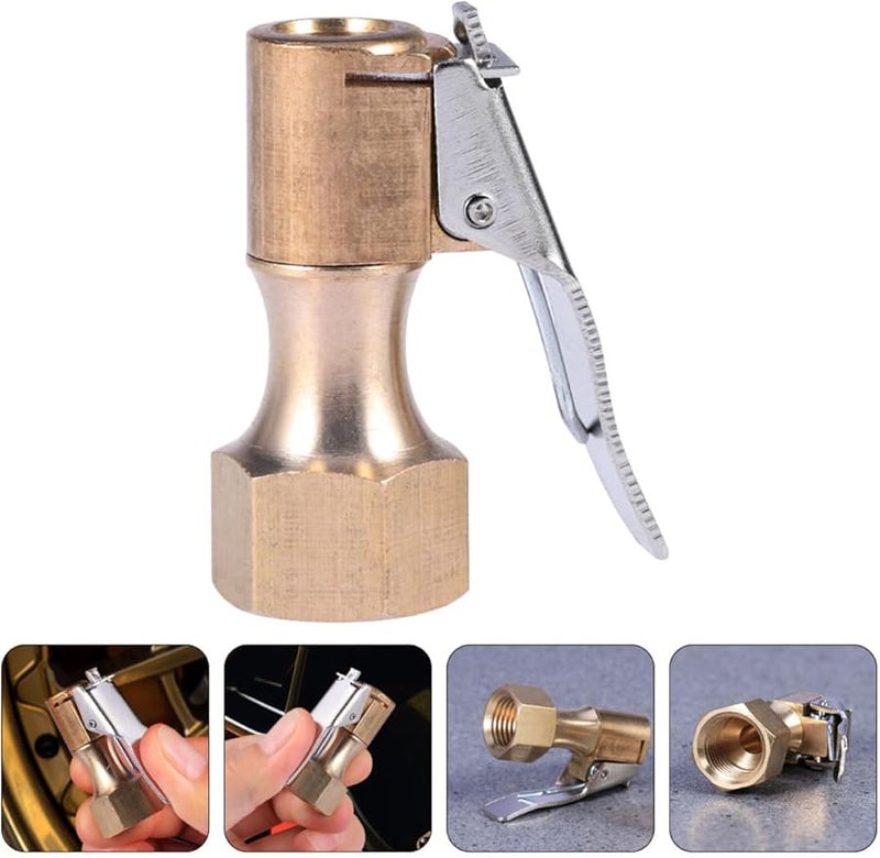 قفل فوهة نفخ الإطارات، خرطوم هواء مع مشبك محول، صمام محمول لملحق مضخة هواء السيارة - Image 5