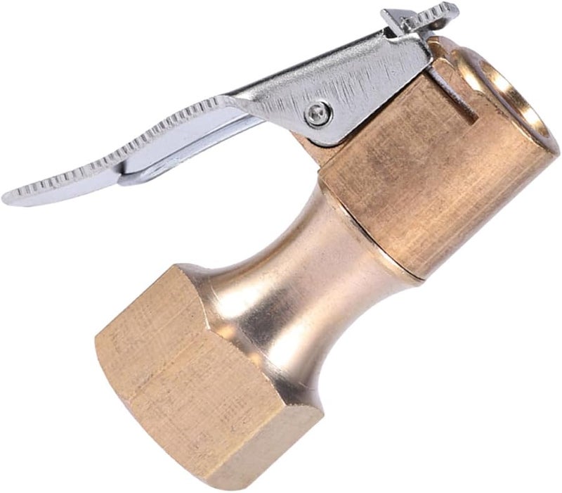 قفل فوهة نفخ الإطارات، خرطوم هواء مع مشبك محول، صمام محمول لملحق مضخة هواء السيارة - Image 1