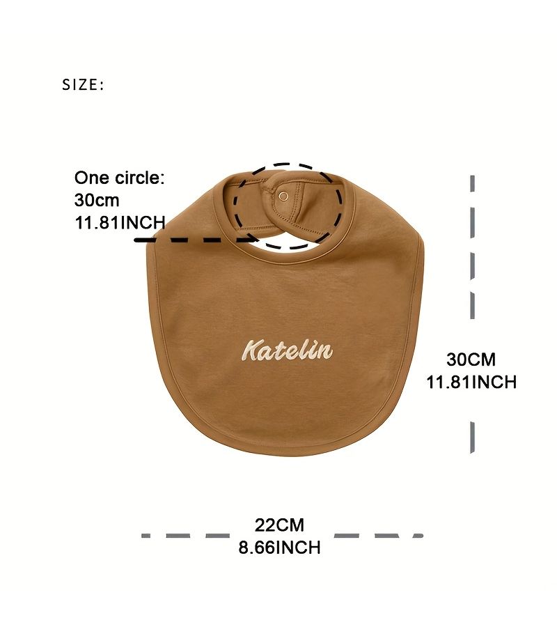 1pc Baby U Shaped Smock Bib with Snap Closure Soft Absorbent Feeding Bib Green Dots for Infants Suitable for Breastfeeding Feeding Ideal Newborn Gift - Image 2