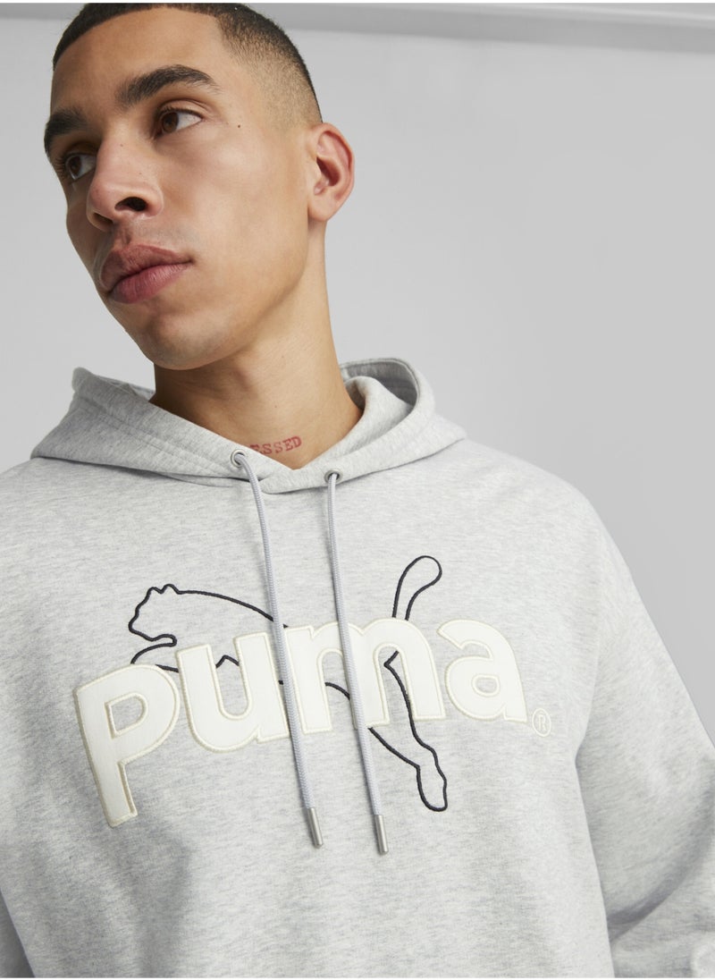 PUMA TEAM Mens Longsleeve Graphic Hoodie  - Image 2