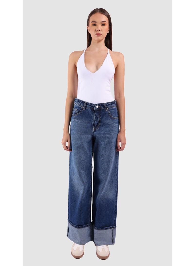 KYVELi BlueCuff Flow Wide-Leg Denim - Image 2