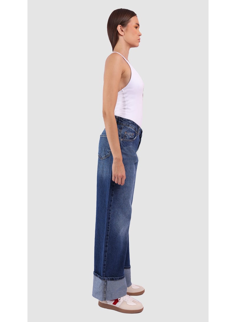 KYVELi BlueCuff Flow Wide-Leg Denim - Image 4
