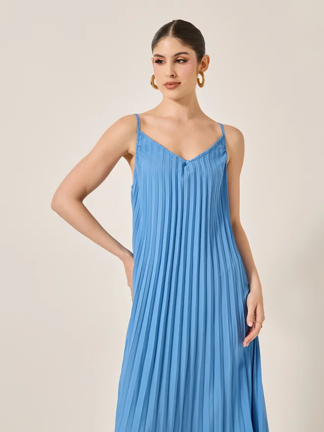 Take Two Pleated Midi Dress