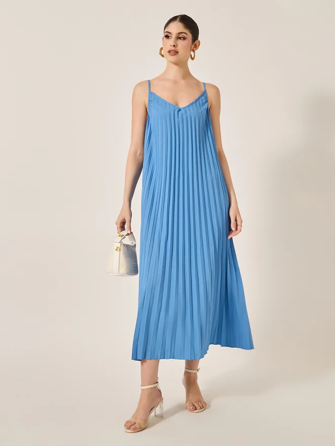 Take Two Pleated Midi Dress