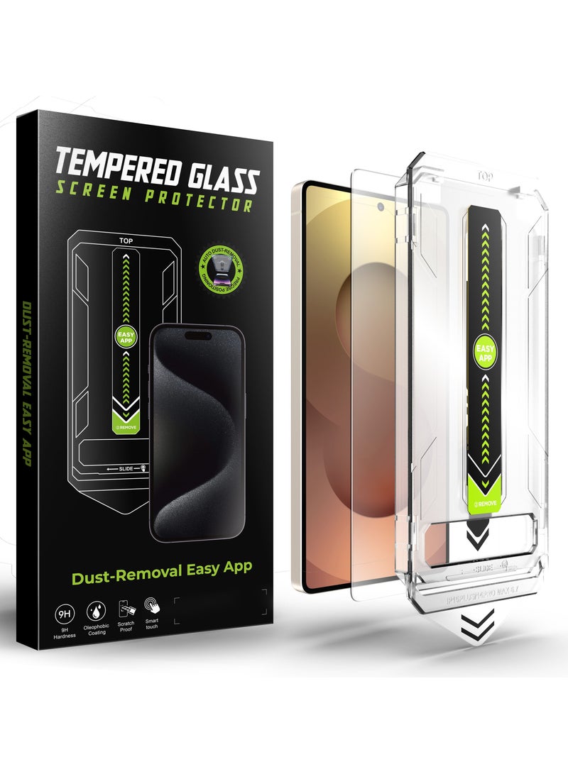 Tempered Glass Screen Protector for Samsung Galaxy S25 Plus 6.7 inch with Dust Free Easy Application - Ultra Clear, Scratch Resistant, and HD Clear Screen Guard(Clear)