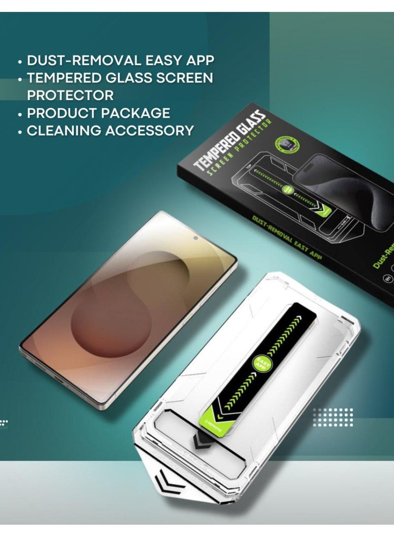 Tempered Glass Screen Protector for Samsung Galaxy S25 Plus 6.7 inch with Dust Free Easy Application - Ultra Clear, Scratch Resistant, and HD Clear Screen Guard(Clear)