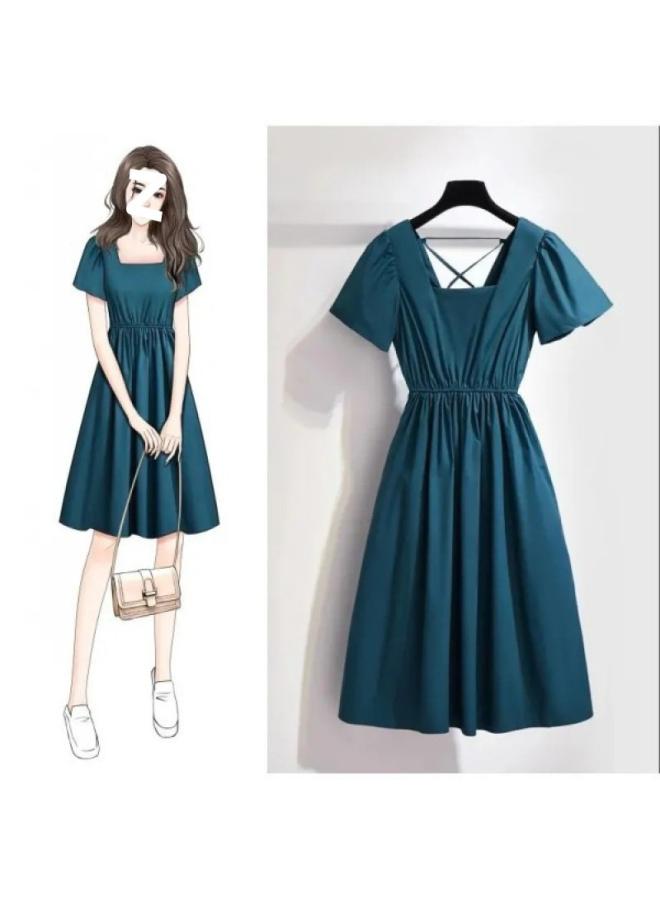 New Plus Size Women's Clothing Chubby Sister Fashionable Elegant Dress Women's Belly Covering Slimming Women's Summer Skirt