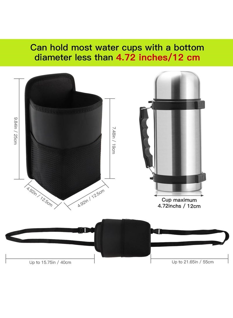 SYOSI Car Seat Side Cup Holder Expander, Auto Seat Storage Hanging Bag with Mesh Pocket, Convenient Drink and Stuff Holder, Road Trip Essentials and Car Accessories - Image 3