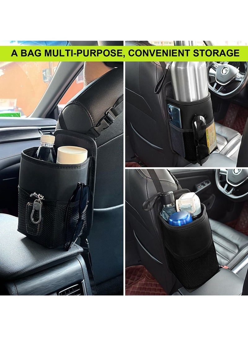 SYOSI Car Seat Side Cup Holder Expander, Auto Seat Storage Hanging Bag with Mesh Pocket, Convenient Drink and Stuff Holder, Road Trip Essentials and Car Accessories - Image 5