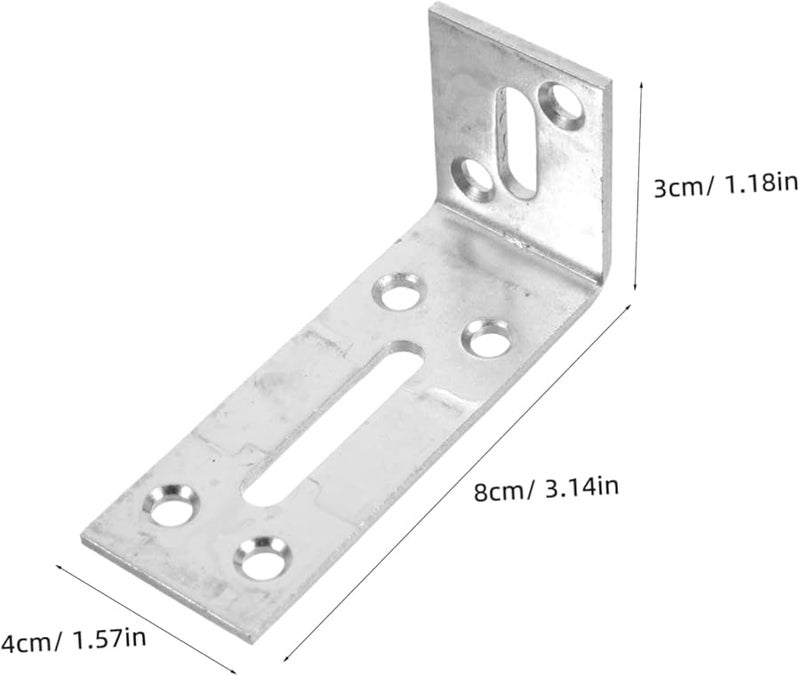 6Pcs Heavy Duty Stainless Steel Corner Brackets Adjustable Right Angle Braces For Shelves - Image 3