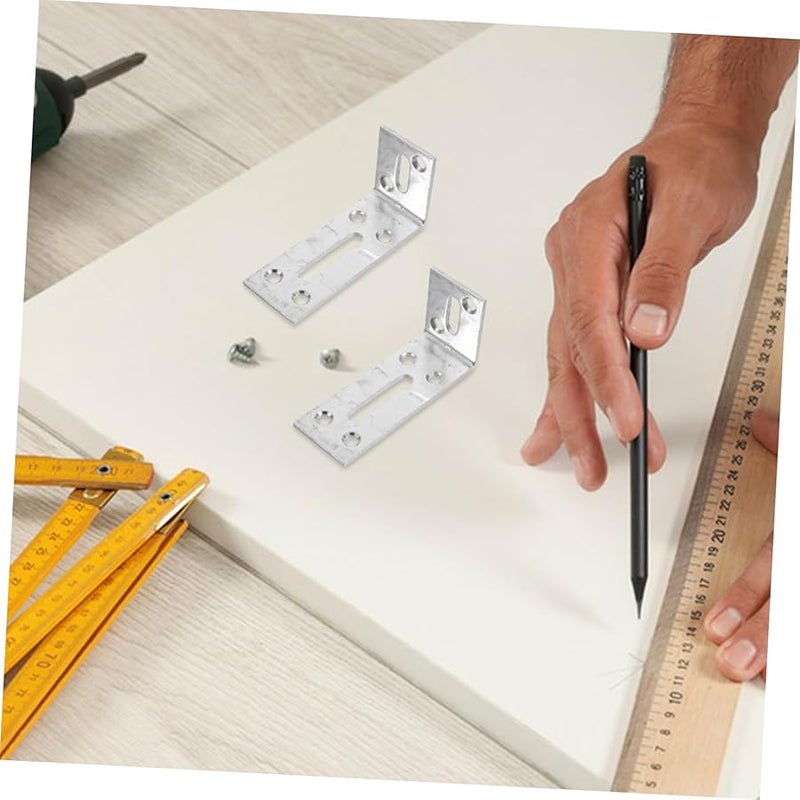 6Pcs Heavy Duty Stainless Steel Corner Brackets Adjustable Right Angle Braces For Shelves - Image 5