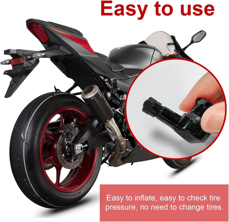 Augeny 90 Degree Motorcycle Tire Valve Stems - 2 Pack - Image 5