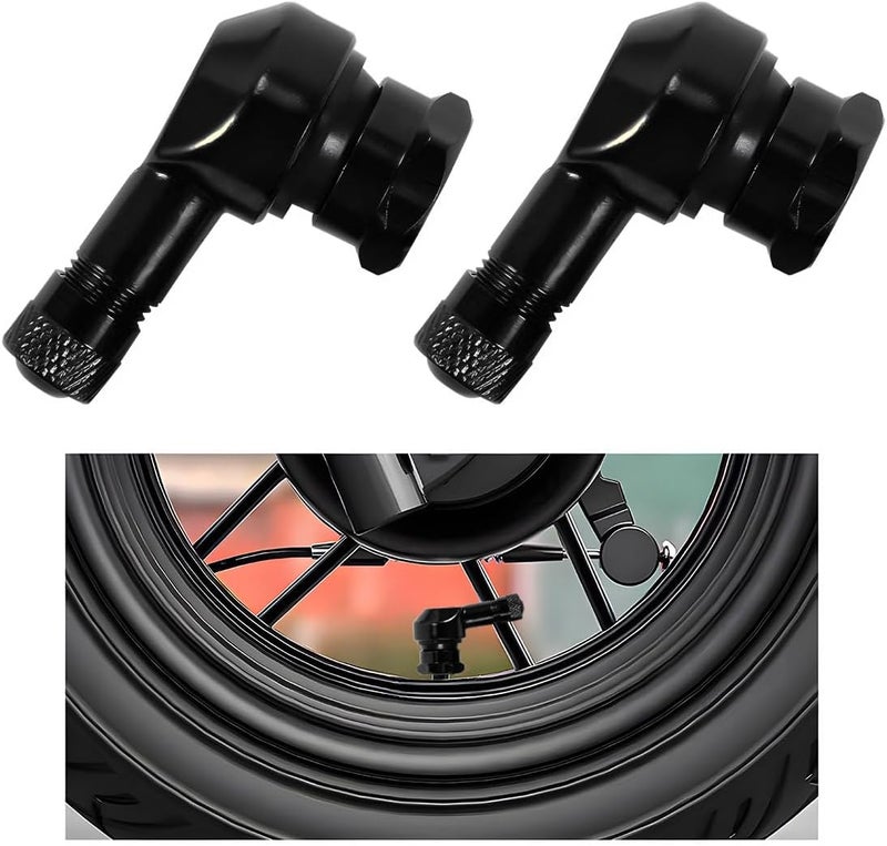 Augeny 90 Degree Motorcycle Tire Valve Stems - 2 Pack - Image 1