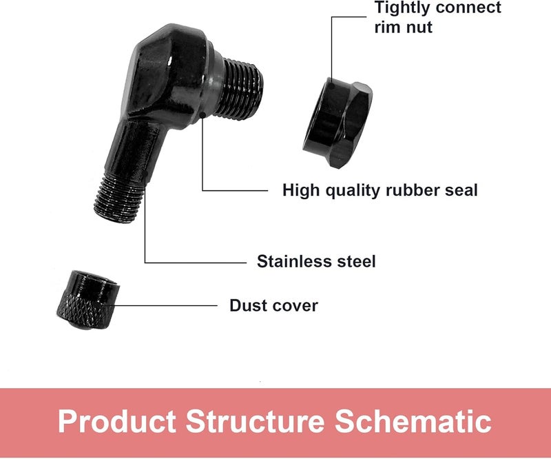 Augeny 90 Degree Motorcycle Tire Valve Stems - 2 Pack - Image 3