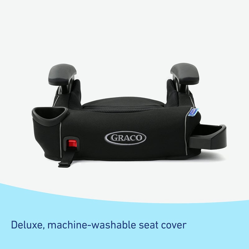 GRACO مقعد تعزيز بدون ظهر من Graco TurboBooster LX مزود بمزلاج تثبيت للأطفال الكبار الذين ينتقلون إلى حزام الأمان في السيارة - Image 3