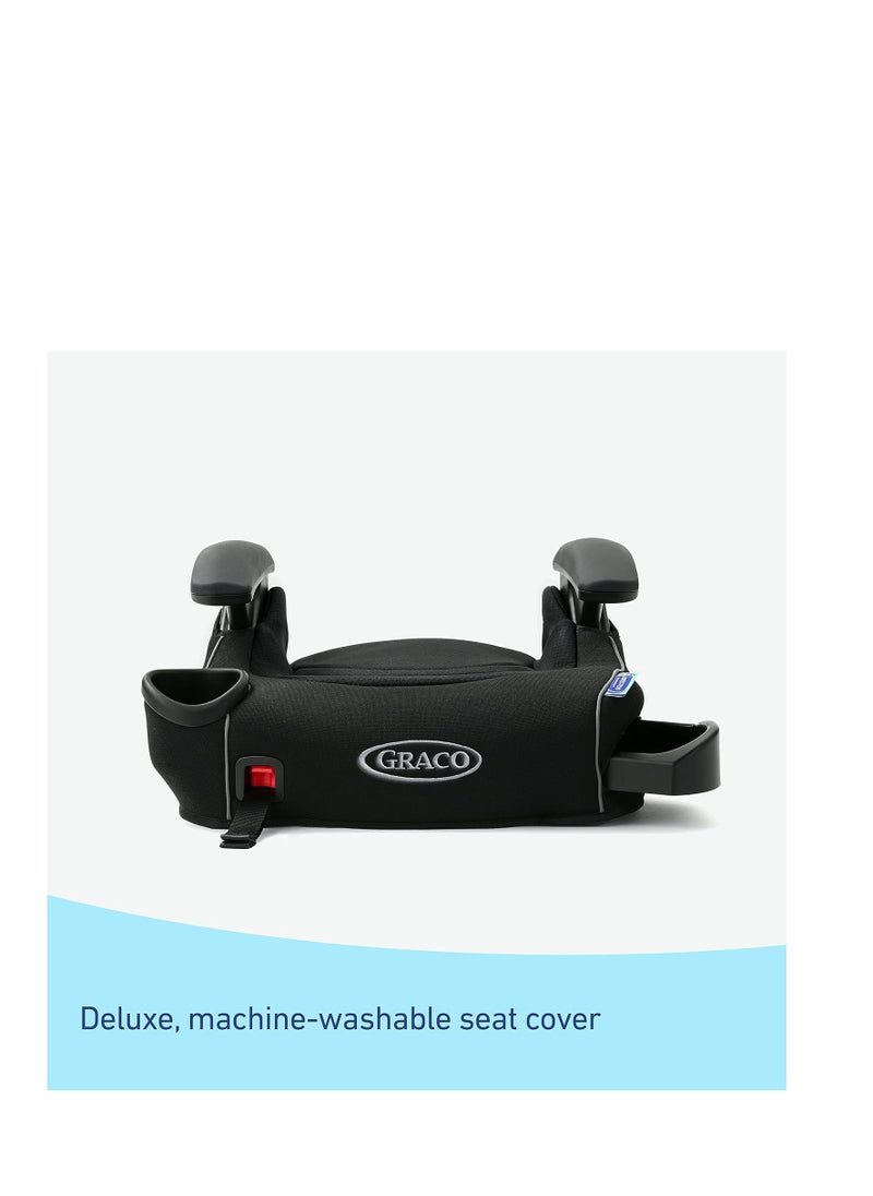 GRACO - مقعد تعزيز بدون ظهر من Graco TurboBooster LX مزود بمزلاج تثبيت للأطفال الكبار الذين ينتقلون إلى حزام الأمان في السيارة - Image 1