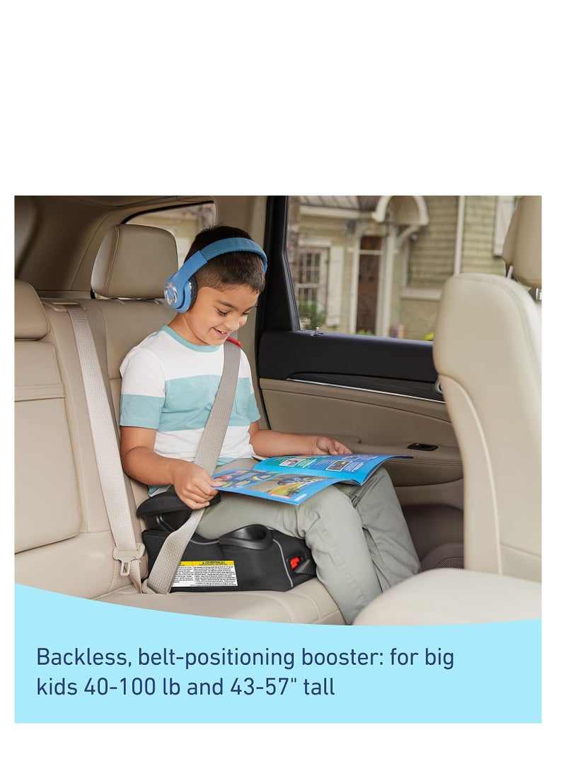 GRACO - مقعد تعزيز بدون ظهر من Graco TurboBooster LX مزود بمزلاج تثبيت للأطفال الكبار الذين ينتقلون إلى حزام الأمان في السيارة - Image 1