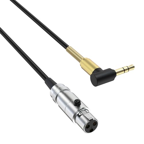 Sqrmekoko Mini XLR to 3.5mm Replacement Audio Cable for AKG K240 K240S K271 K702 Q701 K712 K141 K171 K181 K267 Headphones & Pioneer HDJ-2000, AUX Stereo Cord - Image 1