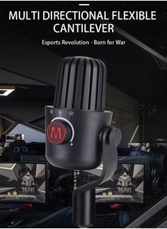 oldlaiben USB Microphone, Noise-canceling Microphone, USB Condenser Podcast Microphone With Bracket, For Computer, Cell Phone, Live Broadcast, K Song, Recording, Online Class Teaching  - Image 4