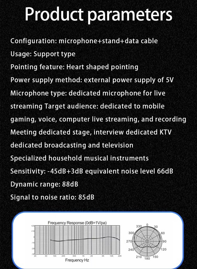 oldlaiben - USB Microphone, Noise-canceling Microphone, USB Condenser Podcast Microphone With Bracket, For Computer, Cell Phone, Live Broadcast, K Song, Recording, Online Class Teaching - Image 1