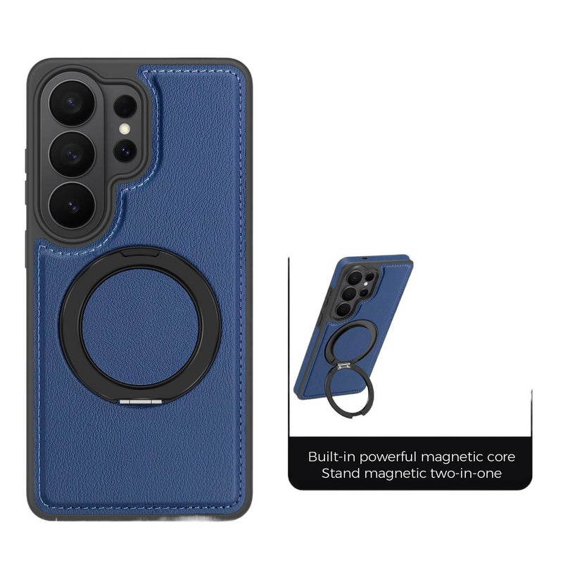 Drop Protection Samsung Galaxy S26 TPU Magnetic for Samsung S26 Ultra Samsung S26 with 360° Rotating Kickstand and Kickstand in Blue - Image 1