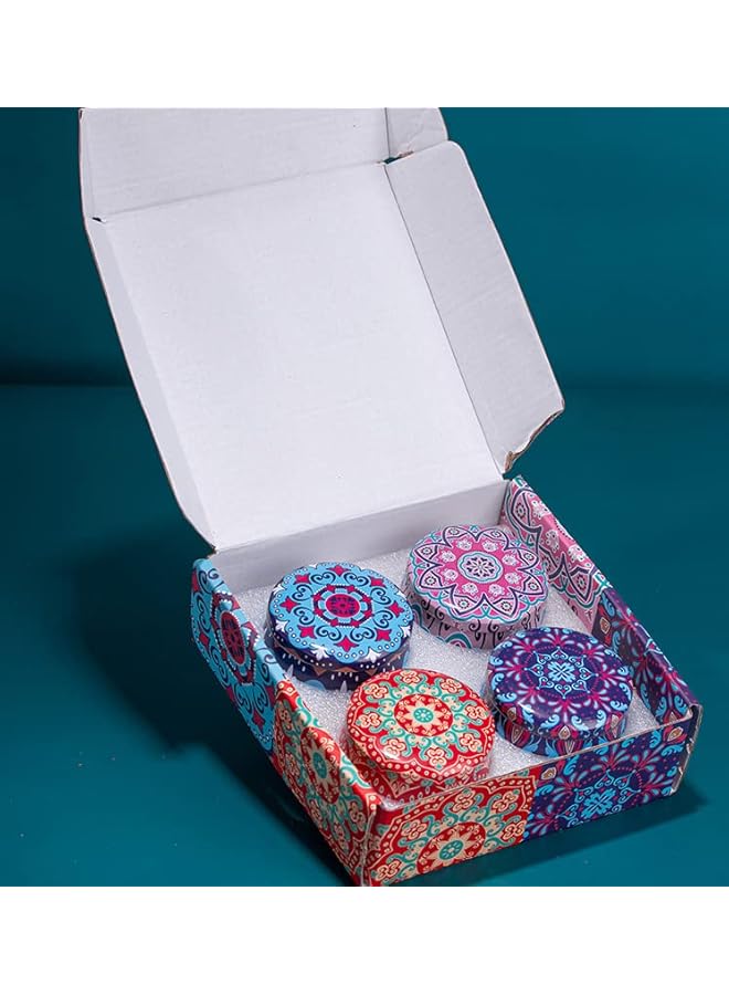 The Bros Fragrant Candle Set for Women - Pack of 4 Aromatherapy Scented Candles, Scented Soy Wax with Lavender and Healing Crystals - Good Gift for Birthdays, Diwali, Valentine day, Ramadan and Yoga - Image 5