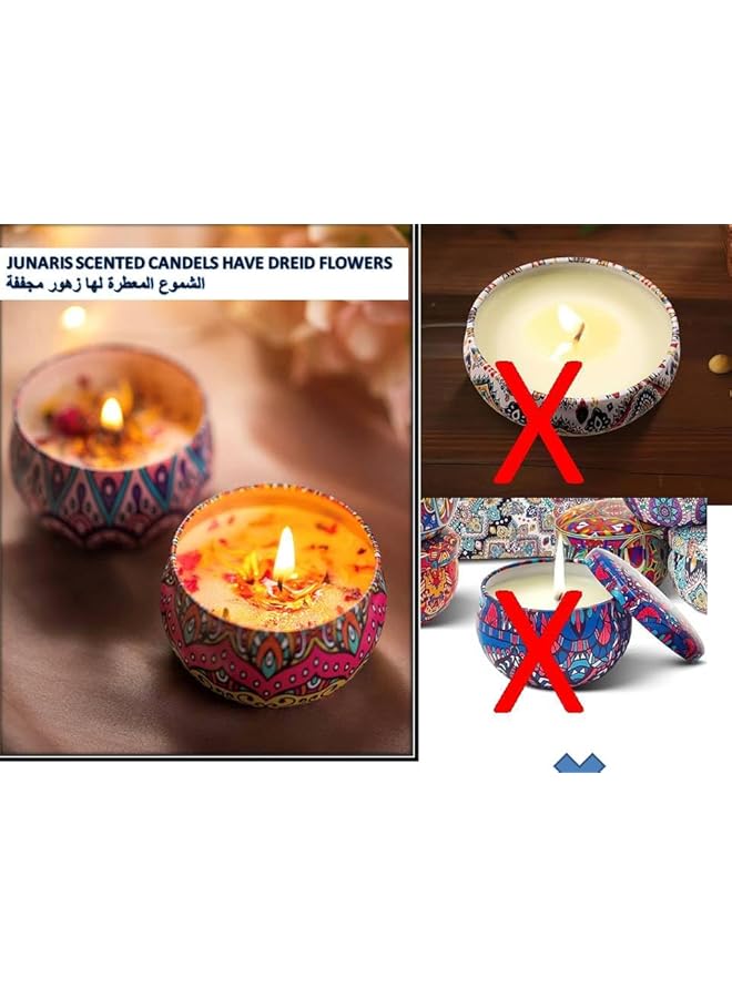 The Bros Fragrant Candle Set for Women - Pack of 4 Aromatherapy Scented Candles, Scented Soy Wax with Lavender and Healing Crystals - Good Gift for Birthdays, Diwali, Valentine day, Ramadan and Yoga - Image 2