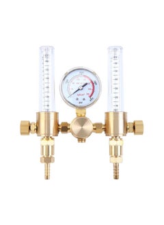 Dual Flow Argon Regulator Dual Output CO2 Flowmeter for Mig Tig Flow And Backpurge 60 SFCH - CGA 580 Inlet Connection - Accurate Gas Metering Delivery System
